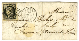 Grille / N° 3 Très Belles Marges, Càd T 15 HIRSON (2) B. RUR I Sur Lettre Avec Texte Daté D'Eparcy Pour Saumur. 1849. -  - Autres & Non Classés