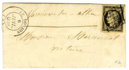 Grille / N° 3, Belles Marges, Càd T 14 LE DONJON (3) Sur Lettre Pour Varennes Sur Allier. 1849. - TB / SUP. - R. - Autres & Non Classés