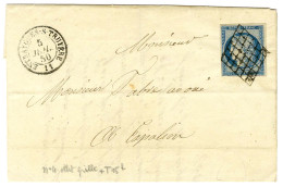 Grille / N° 4 Càd T 15 ENTRAYGUES-S-TRUYERE 11 Sur Lettre Pour Espalion. 1850. - TB / SUP. - Autres & Non Classés