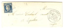Delcampe - PC 2201 / N° 4 Càd T 13 MUR-DE-BARREZ (11) Sur Lettre Pour Espalion. 1853. - SUP. - Altri & Non Classificati