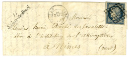 Grille / N° 4 Càd T 15 LE VIGAN (29) Cursive 11 / St Jean-du-Bruel Sur Lettre Pour Nîmes. 1850. - TB / SUP. - R. - Autres & Non Classés
