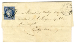 Grille / N° 4 Càd T 15 SAUVETERRE-D'AVEYRON 11 Sur Lettre Pour Espalion. 1861. - TB / SUP. - Autres & Non Classés