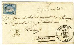 PC 2674 / N° 4 (filet à Peine Effleuré) Càd T 13 RIGNAC (11) Sur Lettre Pour Rodez. 1852. - TB. - Autres & Non Classés