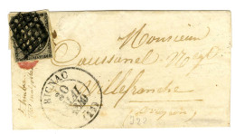 Grille / N° 3 (timbre Récupéré Collé à La Cire) Càd T 13 RIGNAC (11) Sur Lettre Pour Villefranche. 1849. - TB. - R. - Autres & Non Classés