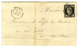 Grille / N° 3 Càd T 15 PLEAUX (14) Sur Lettre Pour Aurillac. 1849. - TB / SUP. - Autres & Non Classés