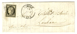 Grille / N° 3 Càd T 14 SEURRE (20) Sur Lettre Pour Louhans. 1849. - TB / SUP. - Autres & Non Classés