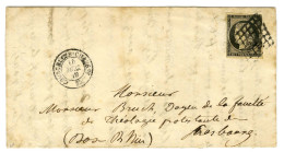 Delcampe - Grille / N° 3 Càd T 15 COURCELLES CHAUSSY 55 Sur Lettre Pour Strasbourg 1849. - TB / SUP. - R. - Autres & Non Classés