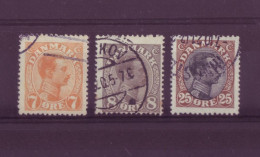 Danemark - 1919-1920- Christian X - N°105 à 107 (3 Valeurs) - 8735 - Usati