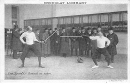 MIKIEP16-035- ASSAUT AU SABRE + PUB CHOCOLAT LOMBART - Fechten