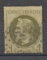 COLONIES GENERALES - 1871-72 - N°YT. 7 - Napoléon III 1c Vert-olive - Oblitéré / Used - Napoleon III