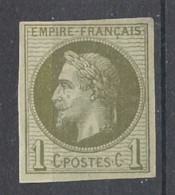 COLONIES GENERALES - 1871-72 - N°YT. 7 - Napoleon III 1c Vert-olive - Neuf (*) / MNG - Napoleon III