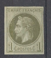 COLONIES GENERALES - 1871-72 - N°YT. 7 - Napoleon III 1c Vert-olive - Neuf (*) / MNG - Napoleon III