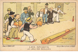 SPORTS #MK48435 JEU DE BOULES BOWLING ILLUSTRATEUR CAPY + PUB ALCOOL RICQLES - Bowling