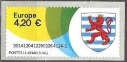Luxembourg 2014 ATM 4,20 EUR Coat Of Arms Mi.no. 7 I MNH ** Postfrisch Neuf - Vignettes D'affranchissement