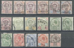 Siam, Lot De Timbres Classiques Oblitérés - (F2001) - Siam