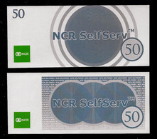 Test Note "NCR, Israel", Typ C, 50 Dollar, Testnote, Beids. Druck, RRRR, UNC, Dollar Size - Other & Unclassified