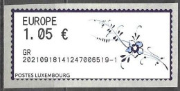 Luxembourg 2021 ATM 1,05 EUR Europe GR Decor Villeroy & Boch Vieux Luxembourg Mi.no. 9 II MNH ** Postfrisch Neuf - Vignettes D'affranchissement