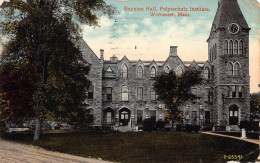 A674 US Massachusetts 1914 Worcester Polytechnic Institute Bynton Hall Postcard - Worcester