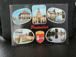 Delcampe - Cpsm    25   PONTARLIER      Multi Vues Et Blason - Pontarlier