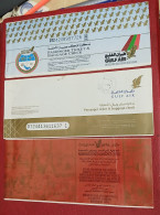 Old Gulf Air Airlines Lot Of 3 Passenger Ticket And Baggage Check - Welt