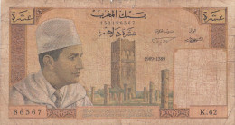 Marrocos, (217), 10 Dirhams De 1968, P. 54d, Circulated - Morocco