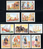 Lot De 11 Images De L'album Nestlé 1935 - 1936. Série 34. Les Grands Navigateurs Du XVI Au XIX ème Siècle. - Nestlé