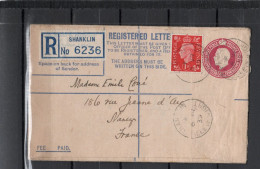 GRANDE BRETAGNE POSTAL REGISTERED STATIONERY FROM SHANKLIN ISLE OF WRIGHT - Covers & Documents