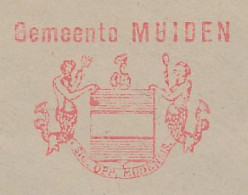 Meter Cover Netherlands 1984 Mermaid - Merman - Municipal Coat Of Arms Muiden - Mythology