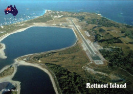 1 AK Australien / Western Australia * Aerial View On Rottnest Island With Airport * - Autres & Non Classés