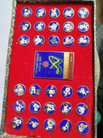 Plaque Et Pin's Mascotte Panda Or 24 K Carats Asian Games XI Coffret Luxe - Altri & Non Classificati