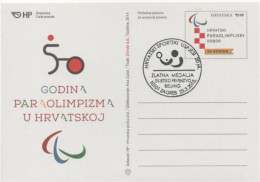 Croatia, Table Tennis World Championship Beijing, On Stationery 50th Anniversary Of Paralympic Sport In Cro, Handisport - Handisport