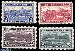 Czechoslovkia 1927 Landscapes 4v, Without WM, Unused (hinged) - Sonstige & Ohne Zuordnung