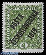 Czechoslovkia 1919 4Kr, Stamp Out Of Set, Mint NH - Sonstige & Ohne Zuordnung