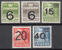 Denmark 1940 Mi#253-257 Mint Hinged - Nuovi
