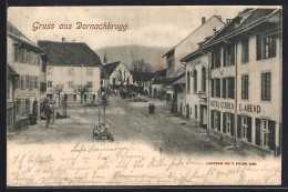 AK Dornachbrugg, Strassenpartie Mit Hotel Ochsen Von E. Abend - Dornach