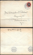 Denmark Herning Ovpr Postal Stationery Cover Mailed To Copenhagen 1907 - Covers & Documents