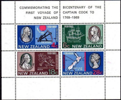 NZ 1969 Captain Cook Bicentenary MNH - Blocs-feuillets