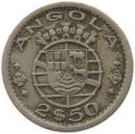 ANGOLA 2 1/2 ESCUDOS 1956 #s185 0729 - Angola