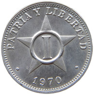 CUBA 1 CENTAVO 1970 #s179 0125 - Cuba
