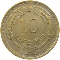CHILE 10 CENTESIMOS 1965 #s143 0337 - Cile