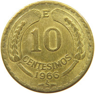 CHILE 10 CENTESIMOS 1966 #s143 0339 - Cile