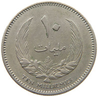 LIBYA 10 MILLIEMES 1965 #s189 0081 - Libia