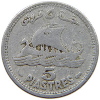 LEBANON 5 PIASTRES 1952 #s182 0377 - Libanon