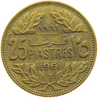 LEBANON 25 PIASTRES 1961 #s171 0671 - Libanon