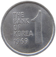 KOREA SOUTH 1 WON 1969 #s149 0509 - Corée Du Sud