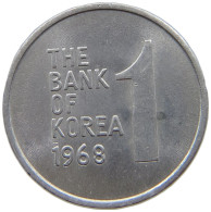 KOREA SOUTH 1 WON 1968 #s149 0501 - Corée Du Sud