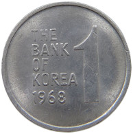 KOREA SOUTH 1 WON 1968 #s149 0499 - Corée Du Sud