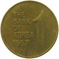 KOREA SOUTH 1 WON 1967 #s149 0547 - Corée Du Sud