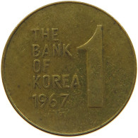 KOREA SOUTH 1 WON 1967 #s149 0551 - Corée Du Sud