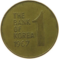 KOREA SOUTH 1 WON 1967 #s149 0539 - Corée Du Sud